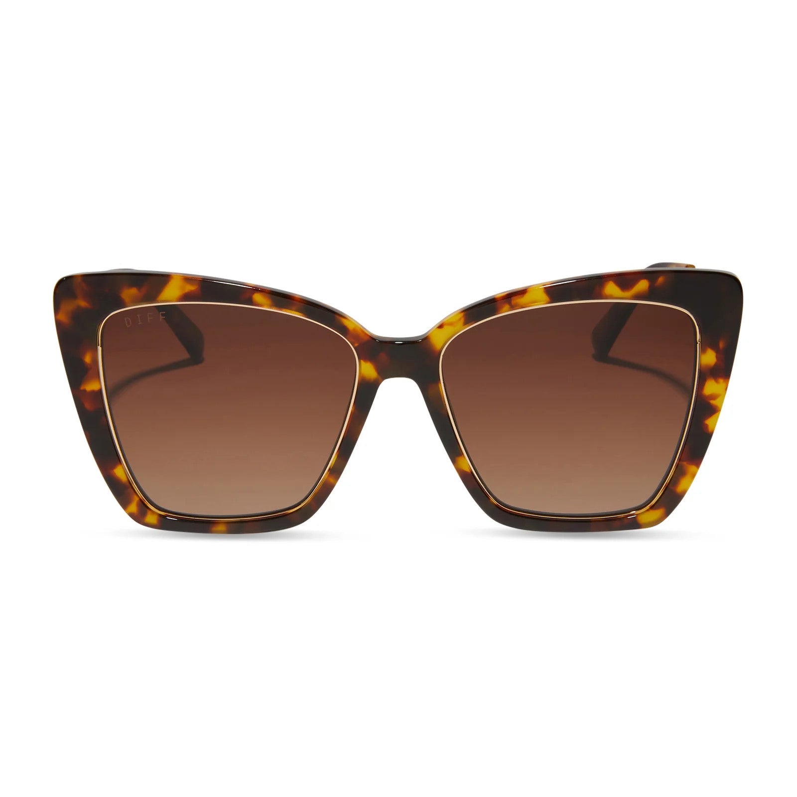 Diff Becky IV Amber Tortoise Frame w/Brown Gradient Lens Sunglasses Polarized