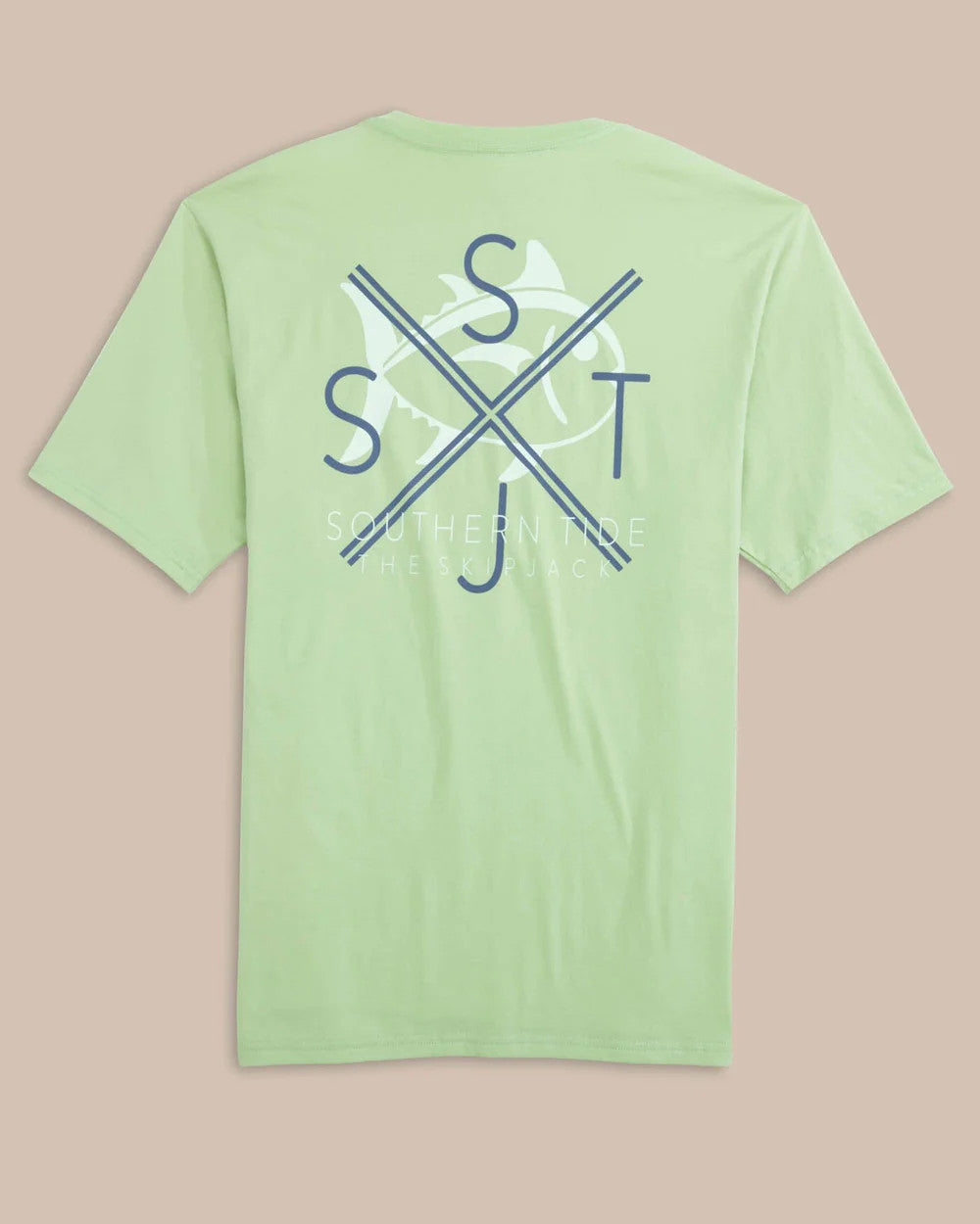 Southern Tide Skipjack Crossed Tee SS Smoke Green