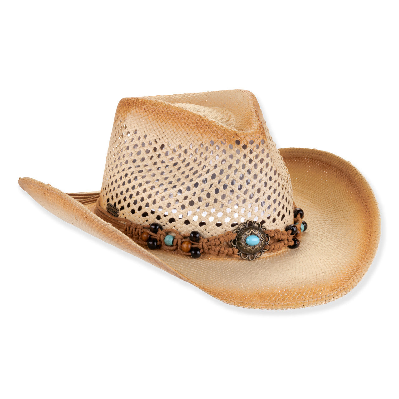 Sun 'N' Sand Melaney Paper Straw Western Hat