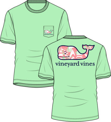 Vineyard Vines Chappy Sails whale fill Pocket Tee SS