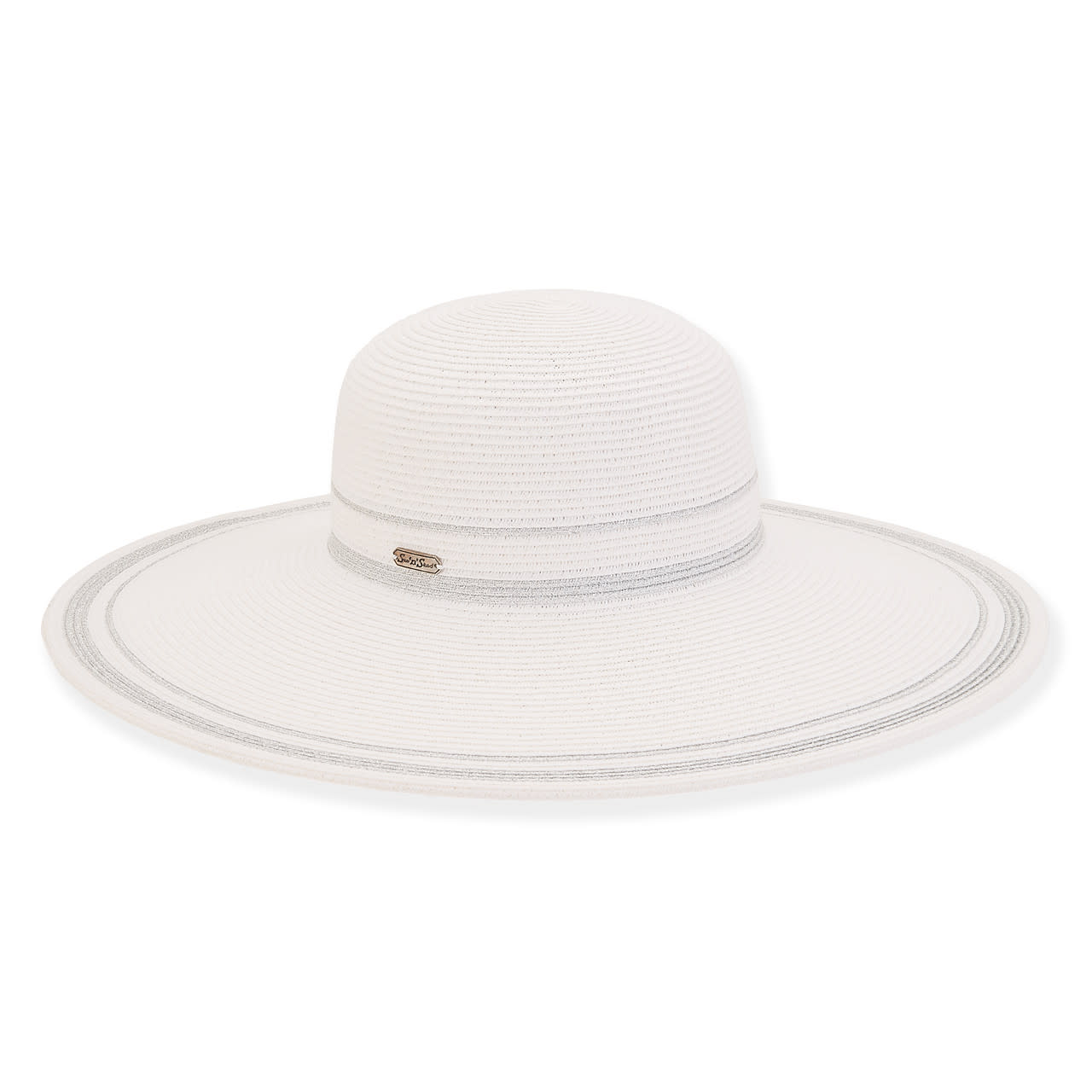 Sun 'N' Sand Lola Metallic Trim Floppy Hat