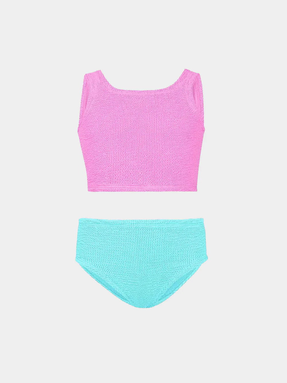 Hunza G Kids Duo Lyra Bikini Set Bubblegum/Aqua 3 to 6 Years