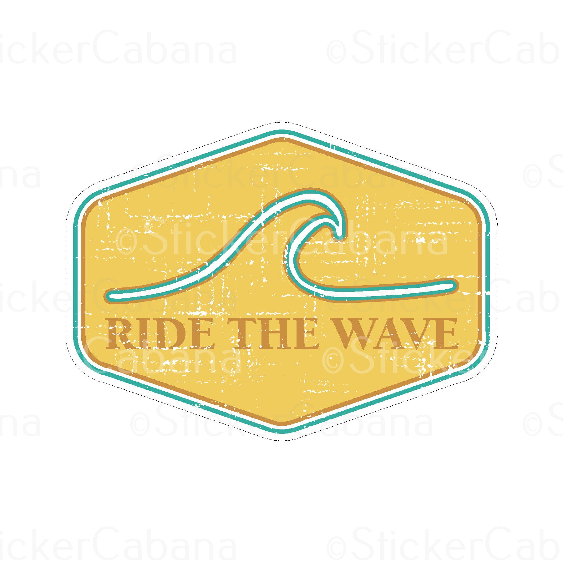 Sticker Cabana Ride The Wave  Small Sticker
