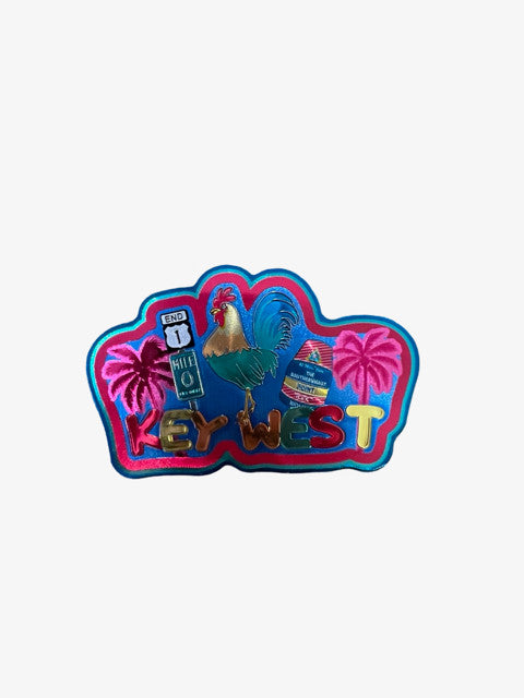 Rooster & Icons Key West Foil Magnet