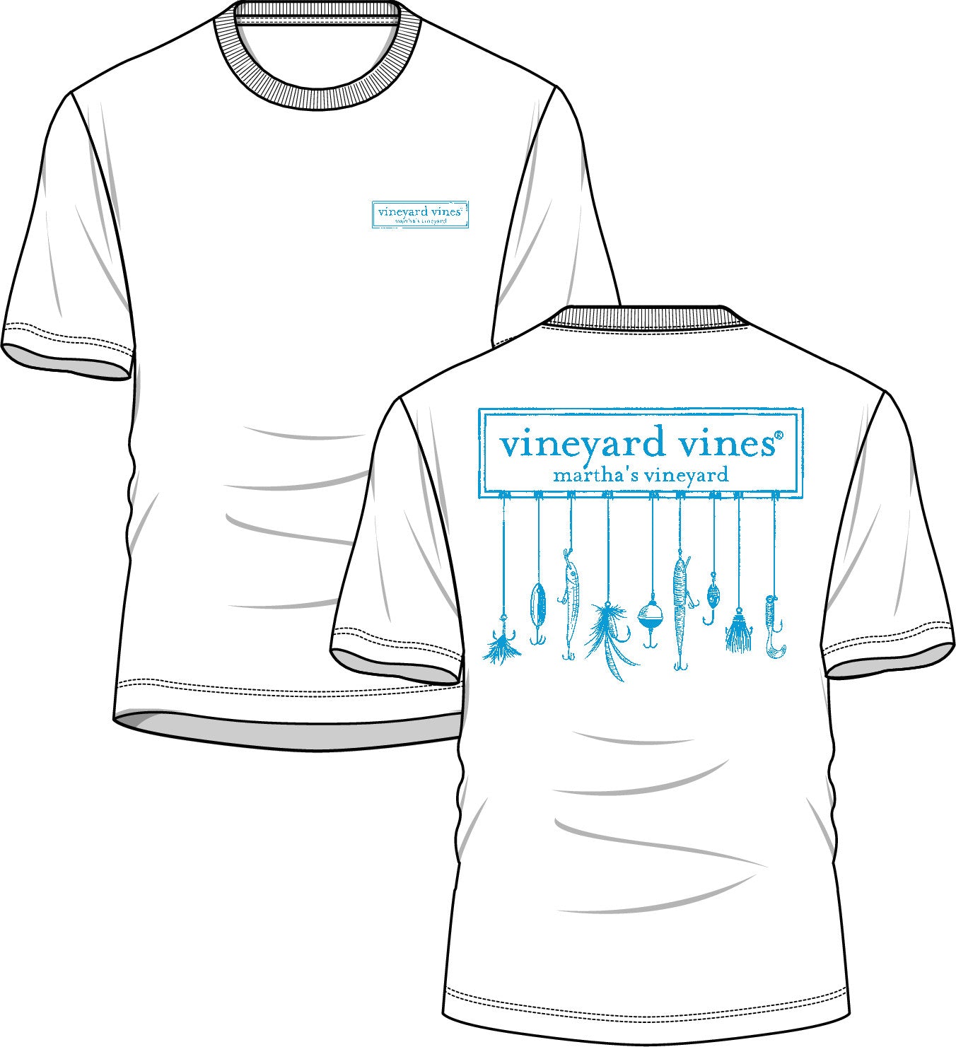 Vineyard Vines Fishing Lures Logo Box Tee SS