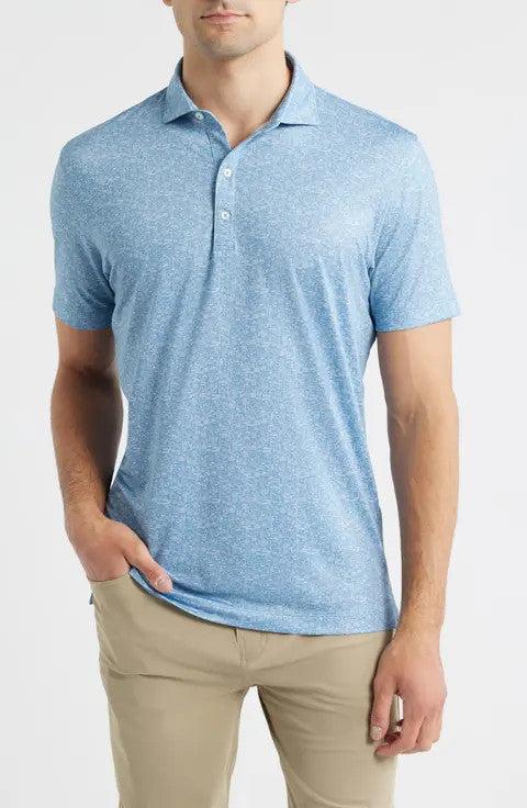 Johnnie-O Cup of Jo Breakfast Print Performance Jersey Polo Carbon