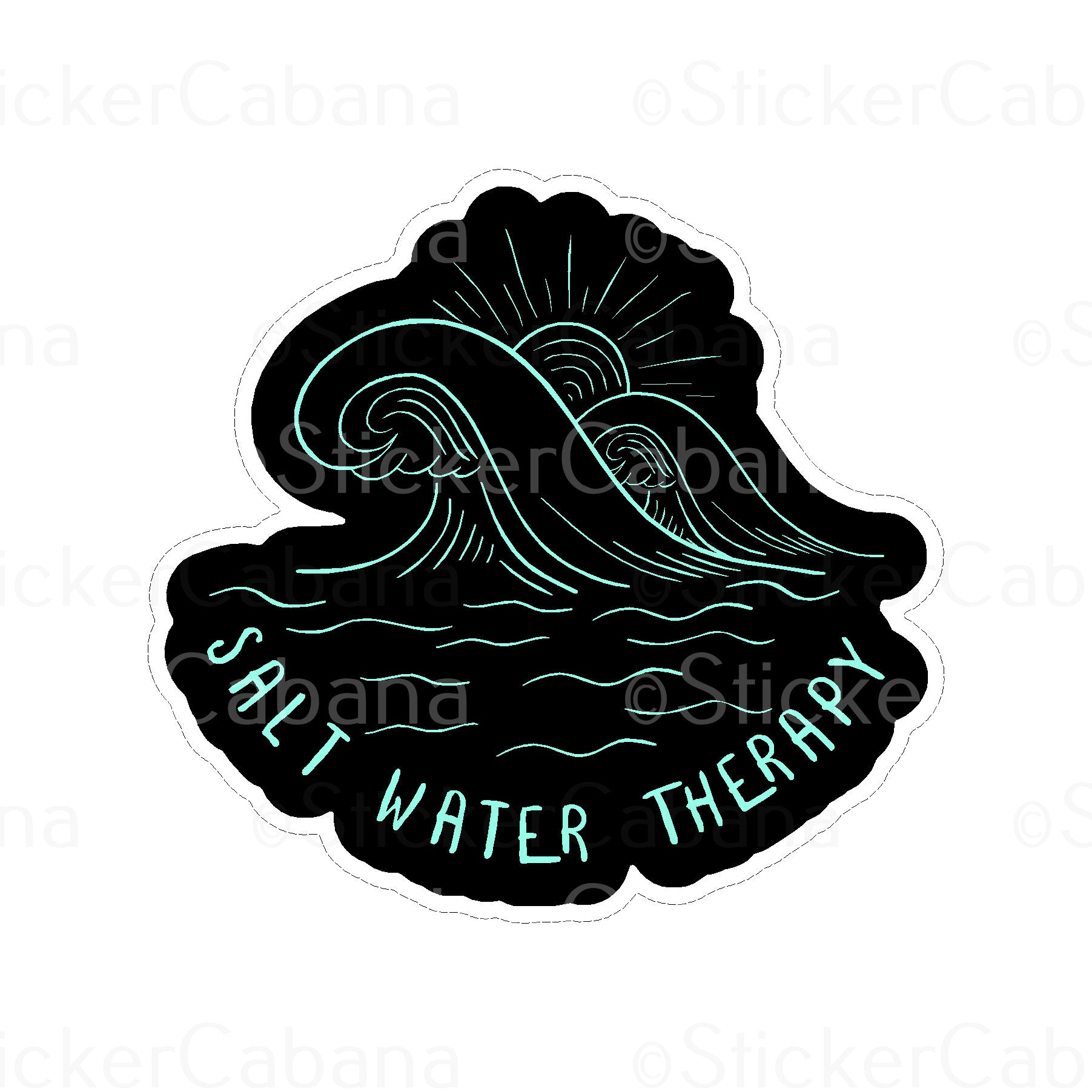 Sticker Cabana Salt Water Therapy Large Sticker