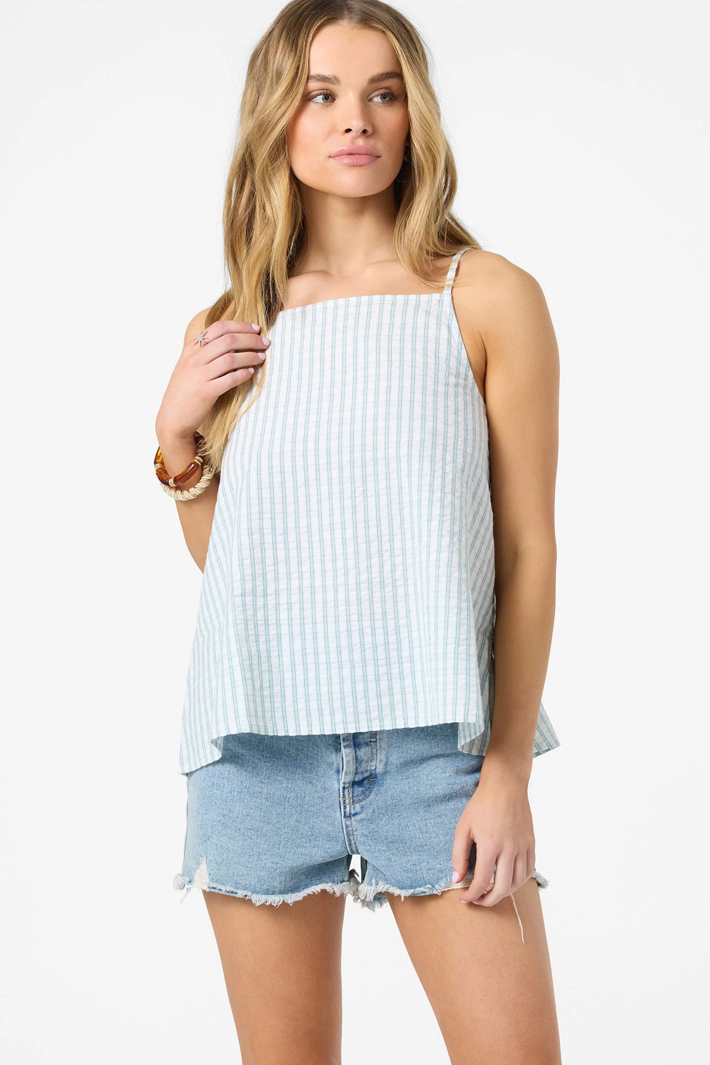 O'Neill Martina Plaid Tank Top Winter White