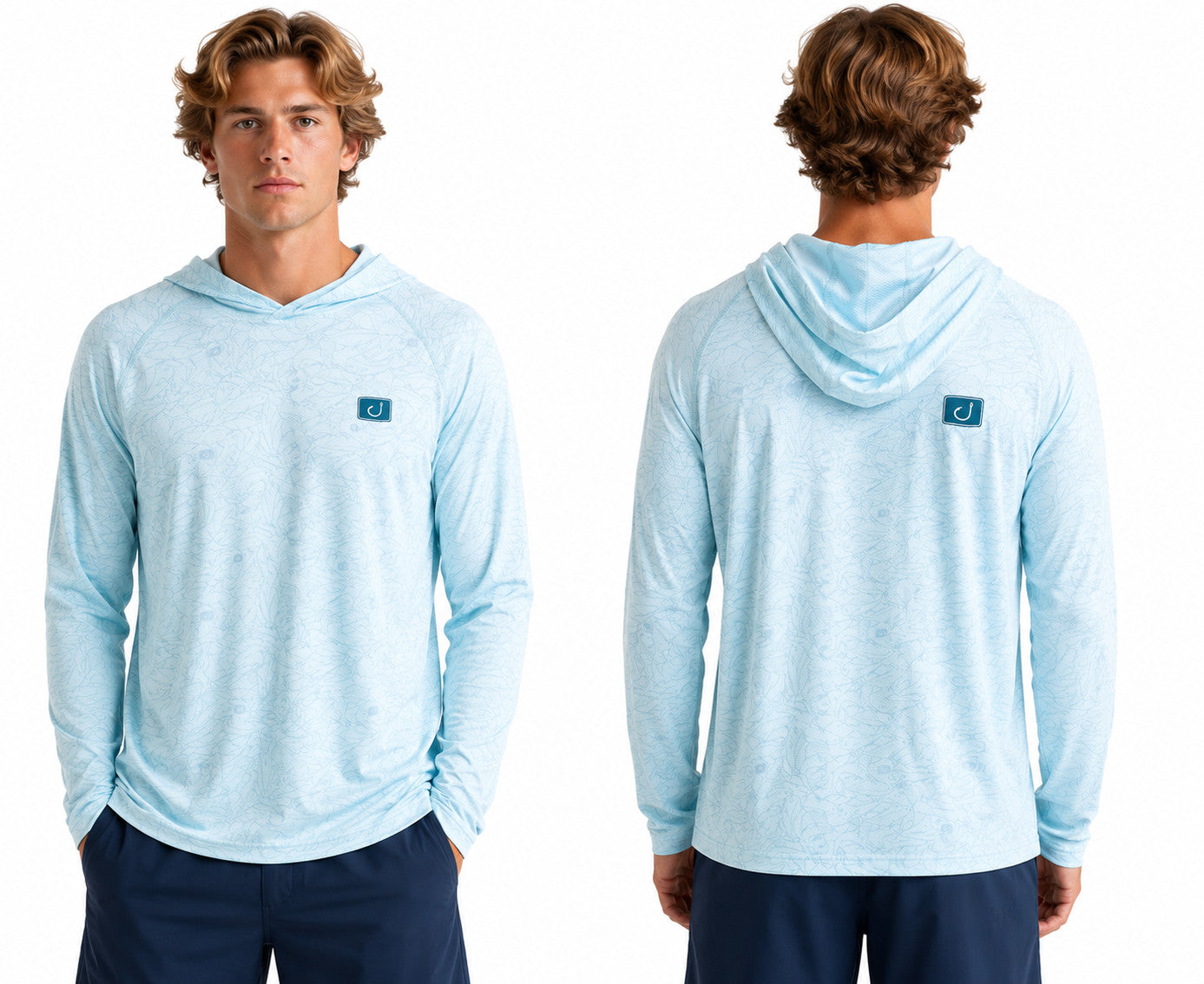 Avid Kinetik Gamefish Hoodie Ice Blue