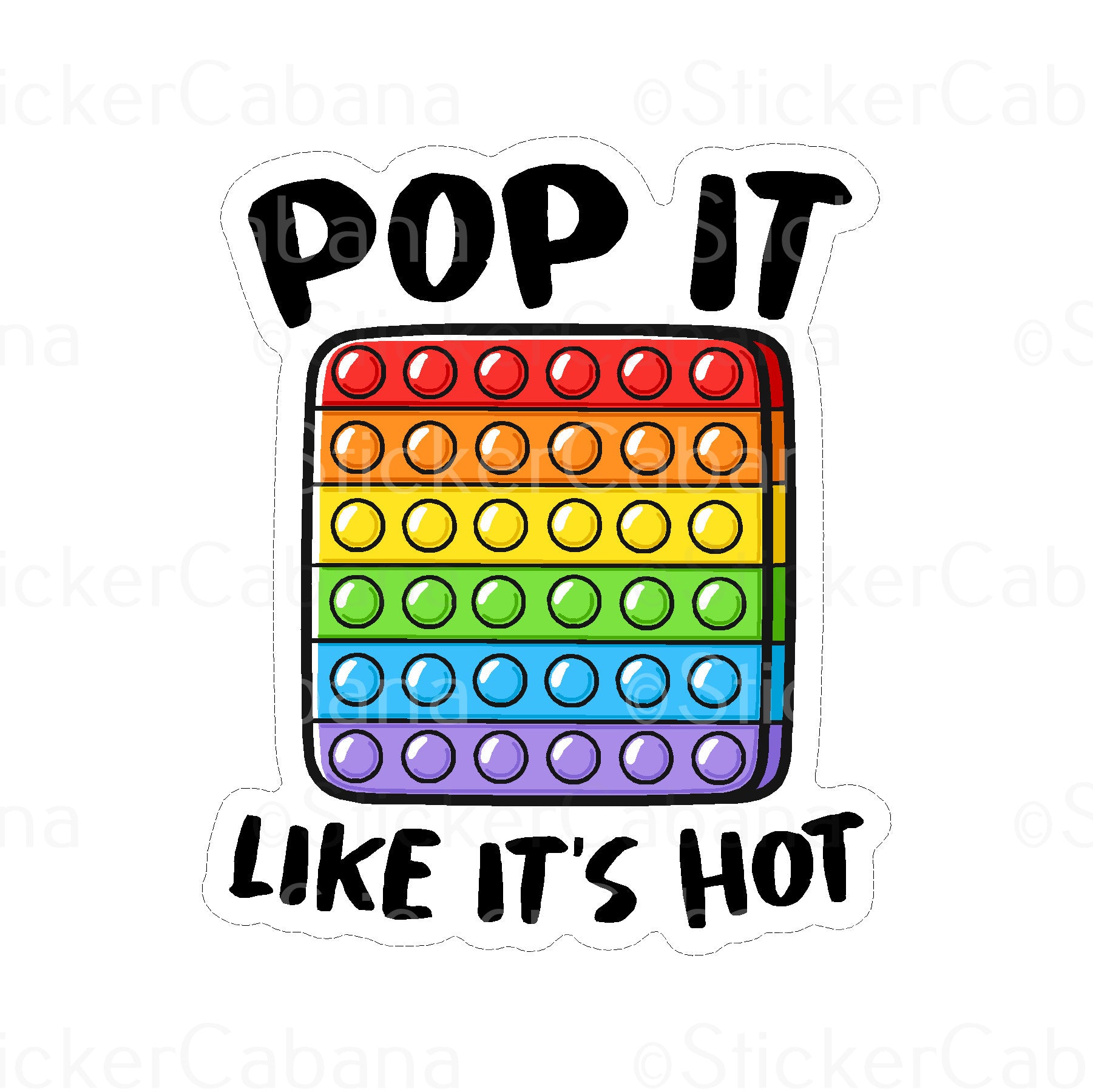 Sticker Cabana Pop It like It's Hot  Small Sticker