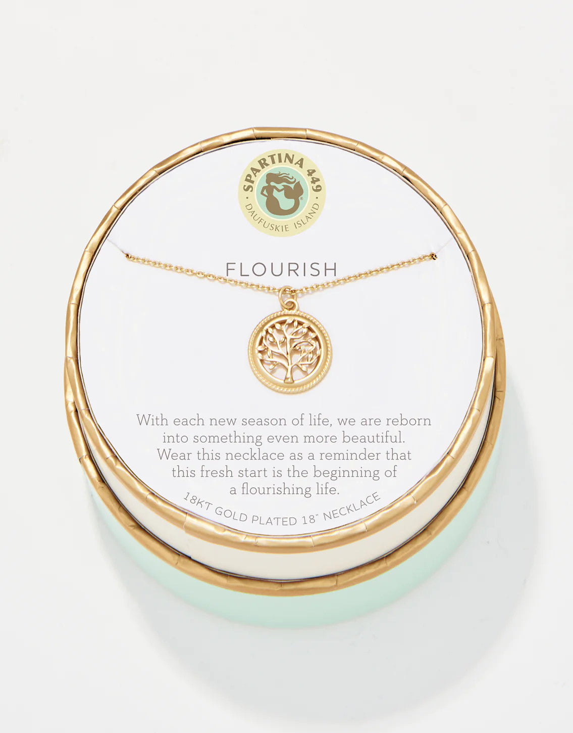 Spartina Flourish/ Tree of Life Sea La Vie Necklace Gold