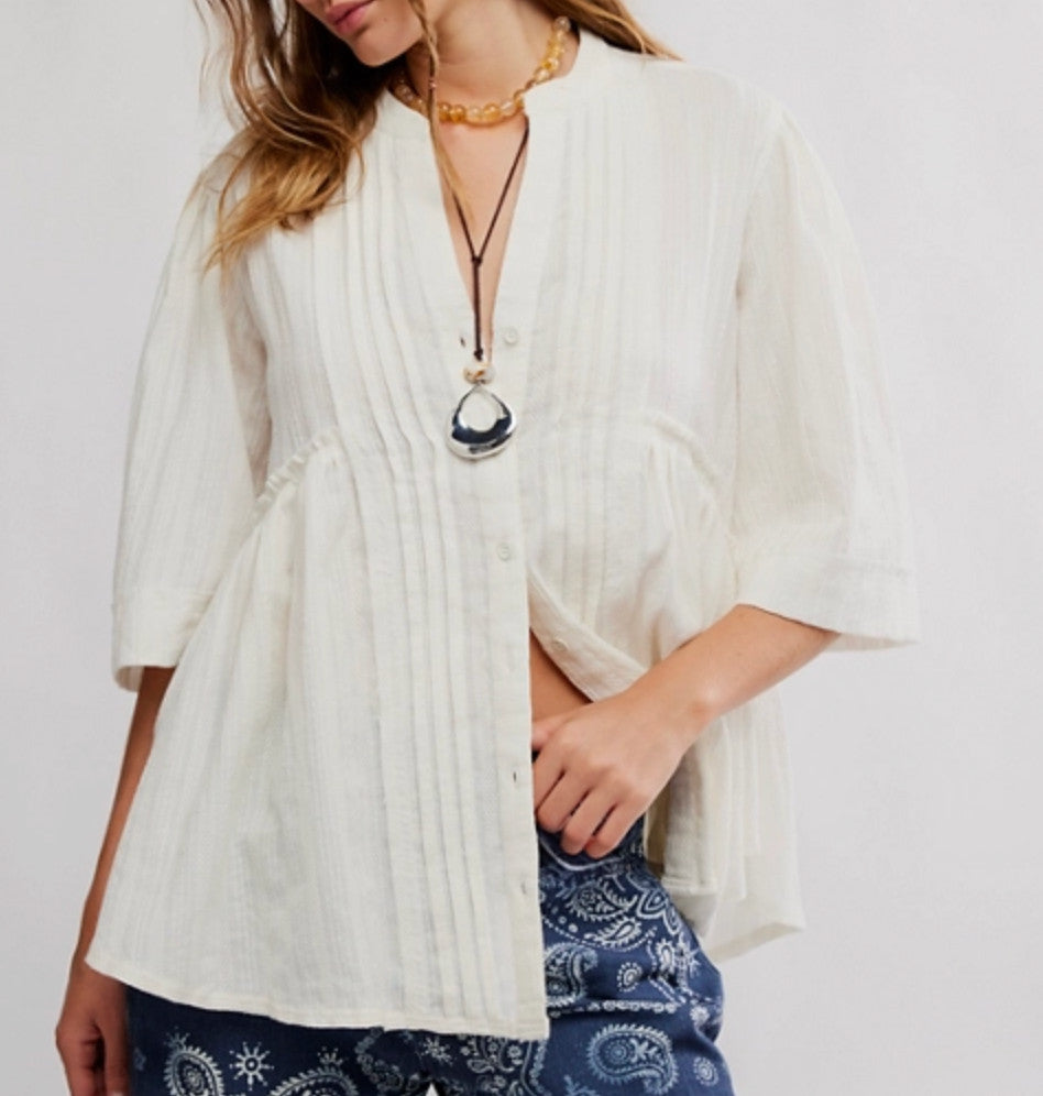 We The Free Willow Button Down Ivory
