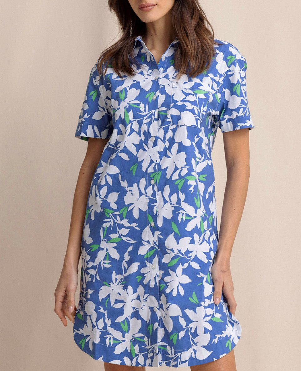 Southern Tide Cam Brrr Blossom Bay Dress Blue Lolite