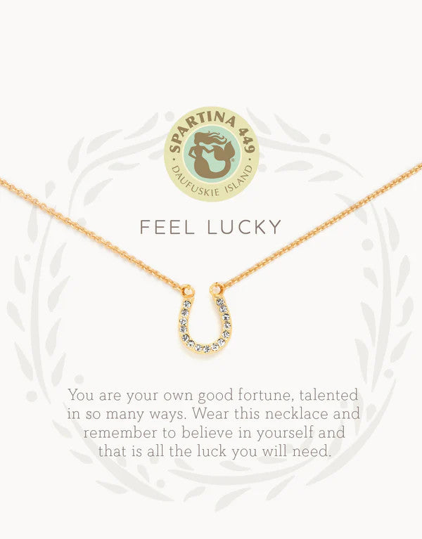 Spartina Feel Lucky Horseshoe Sea La Vie Necklace Gold