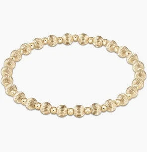 Enewton Dignity Grateful Pattern 5mm Bead Bracelet Gold