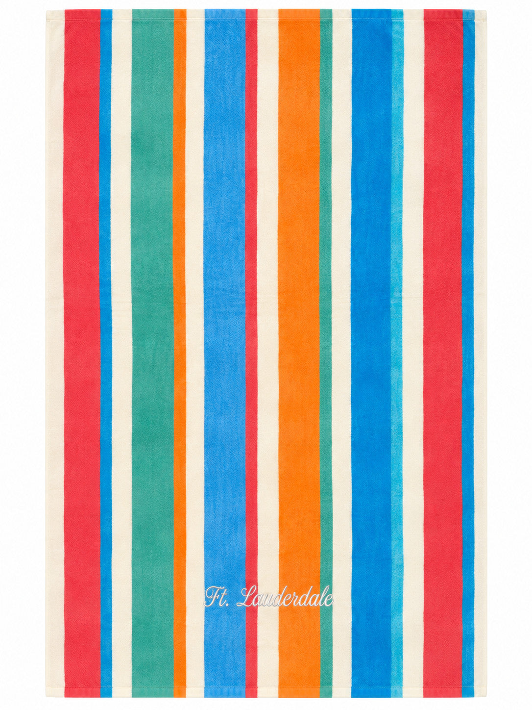 Fort Lauderdale Striped Towel Aqua/ Orange