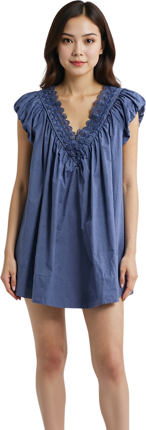 Free People Sundazed Mini Dress Night Shadow