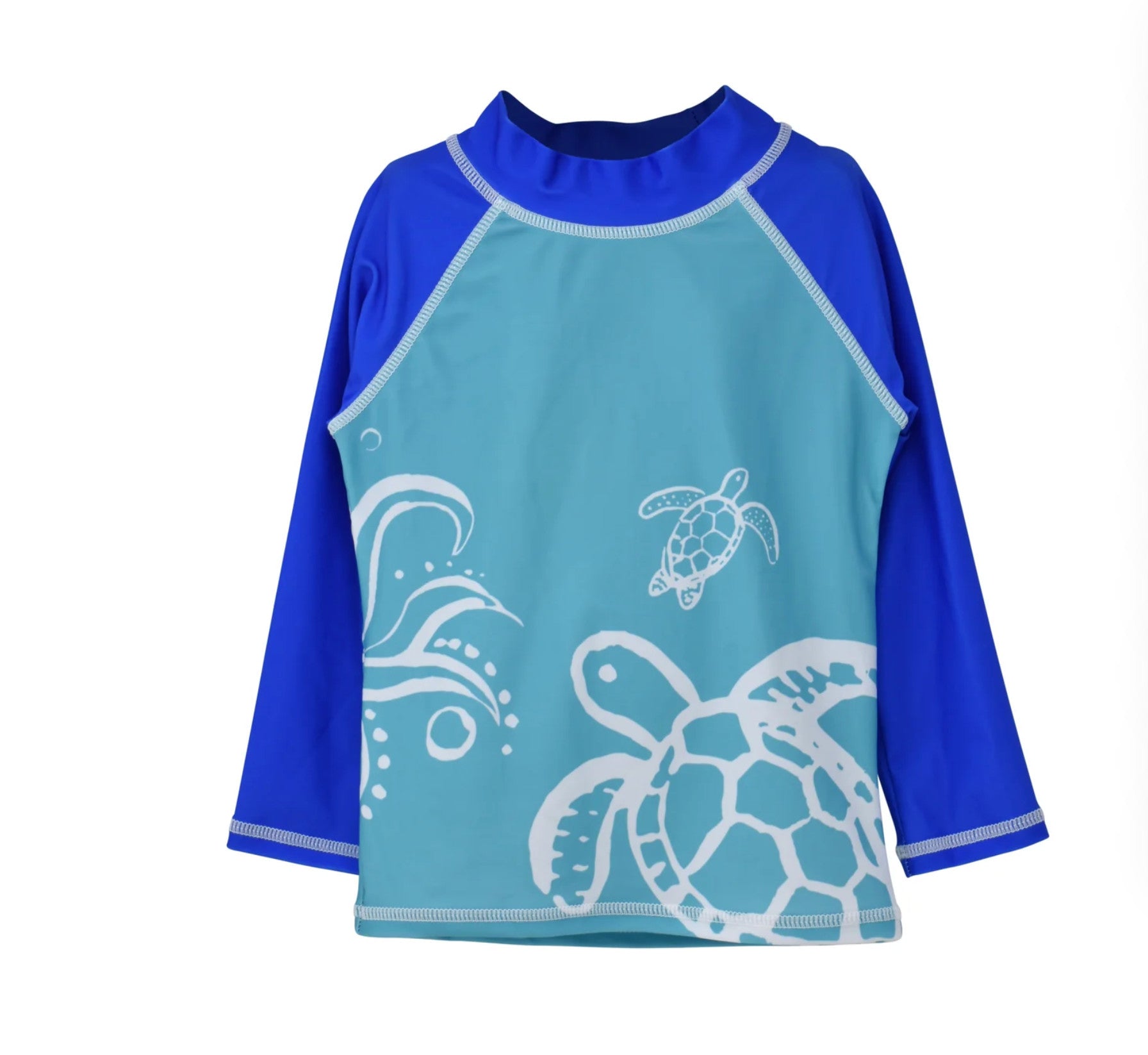 Flap Happy Graphic Rash Guard Swim Top Calypso Sea