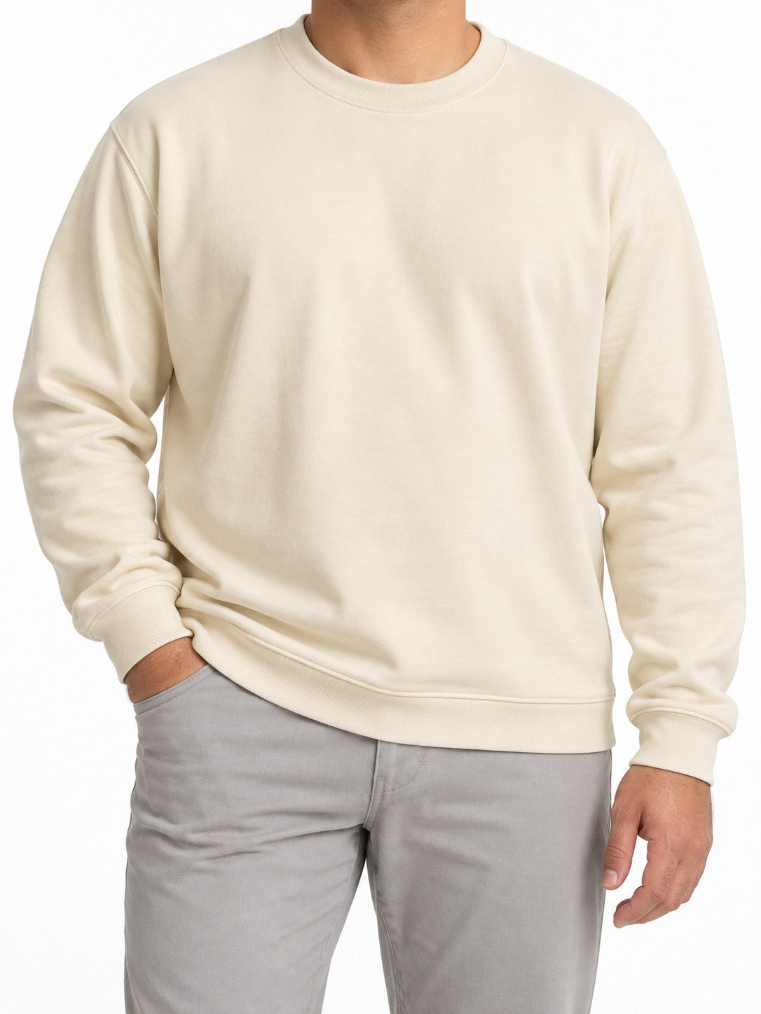 Beyond Yoga Luxefleece Crewneck Pullover Bone