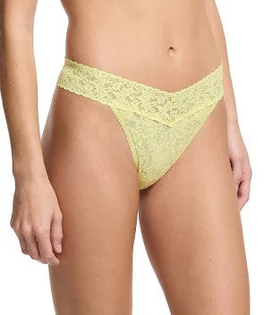 Hanky Panky Rolled Signature Original Lace Rolled Thong Solid Shortcake Yellow O/S