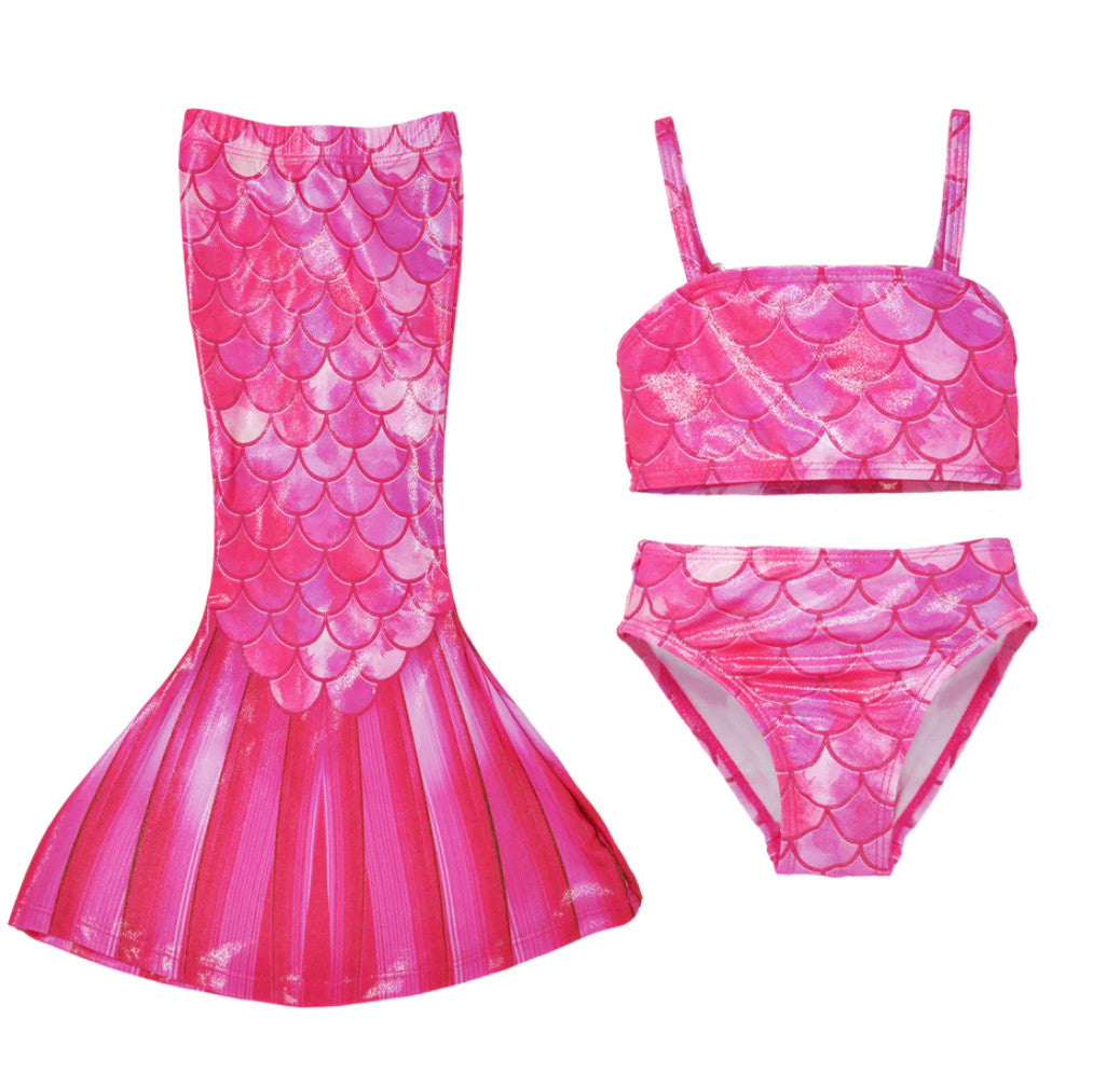 Flap Happy Mermaid Swim Set Pink Splash