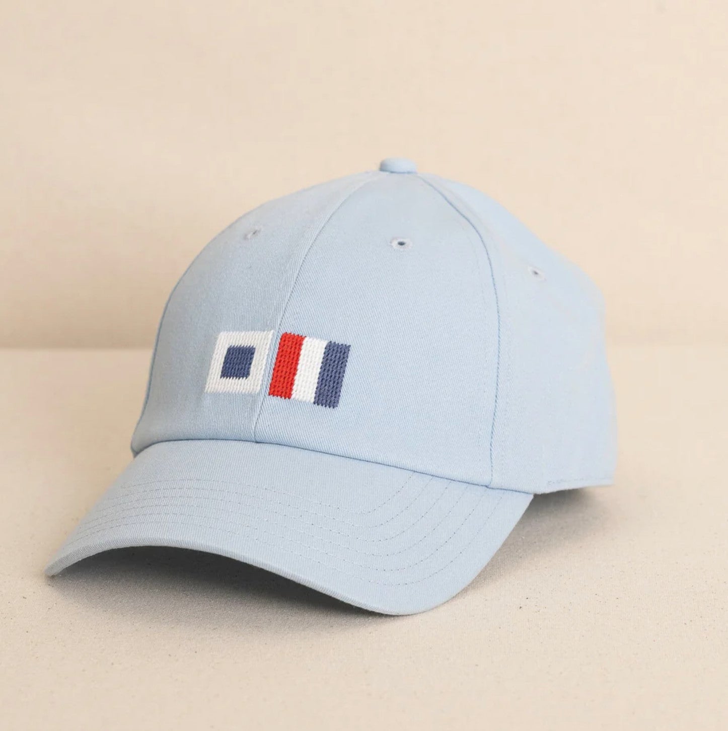 Southern Tide ST Flag Leather Strap Hat Blue