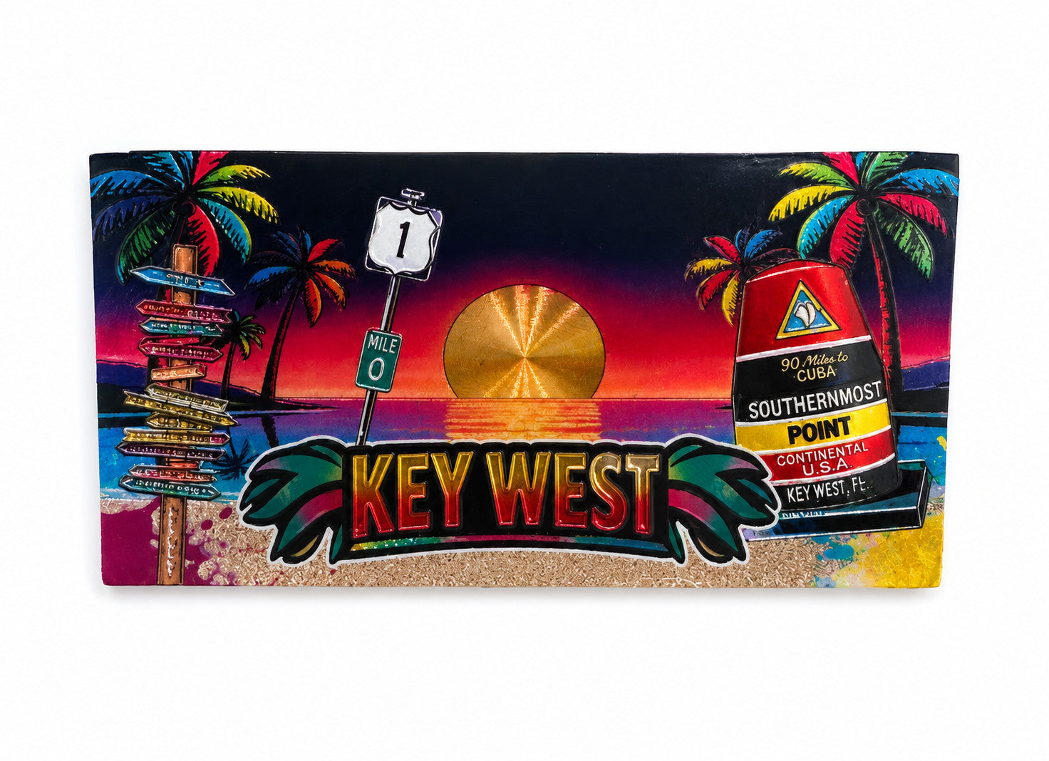 Key West Sunset Landmarks Magnet