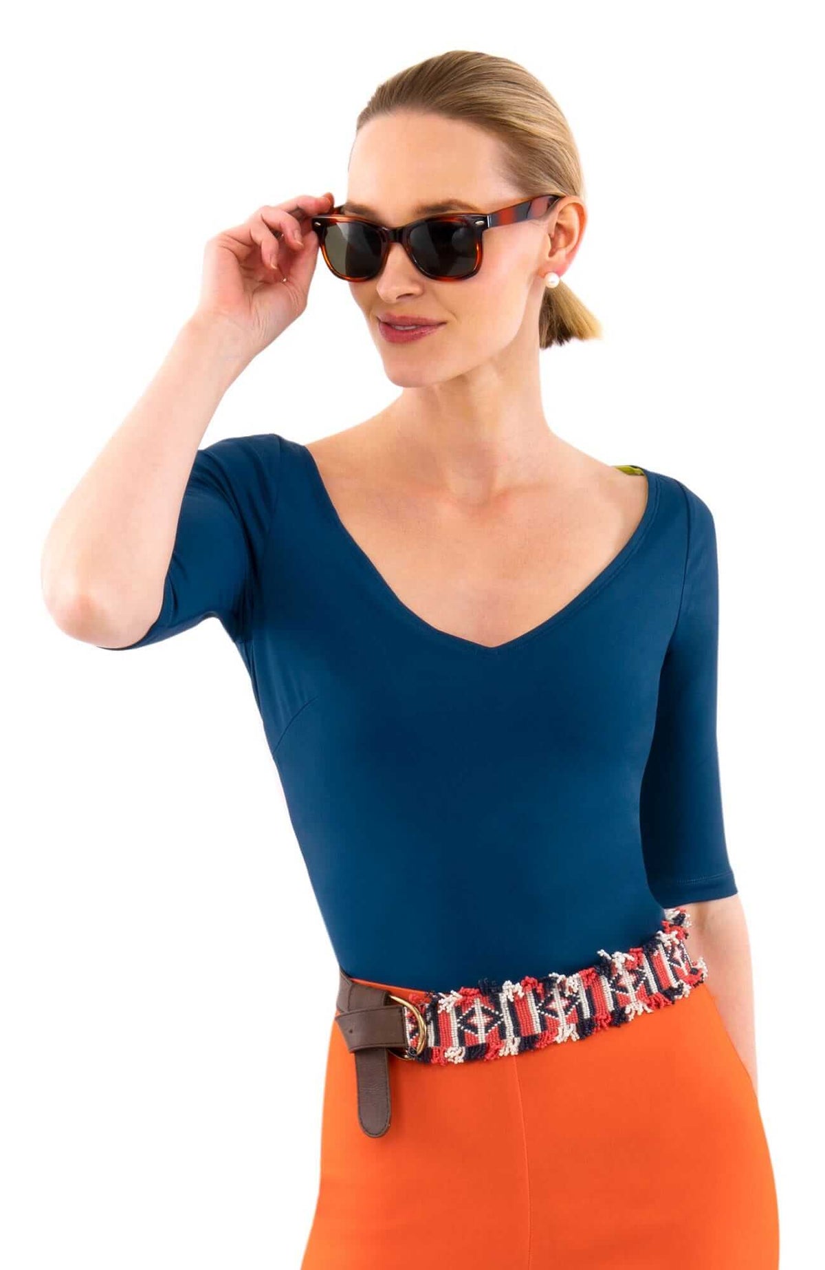 Gretchen Scott Second Skin Top Navy