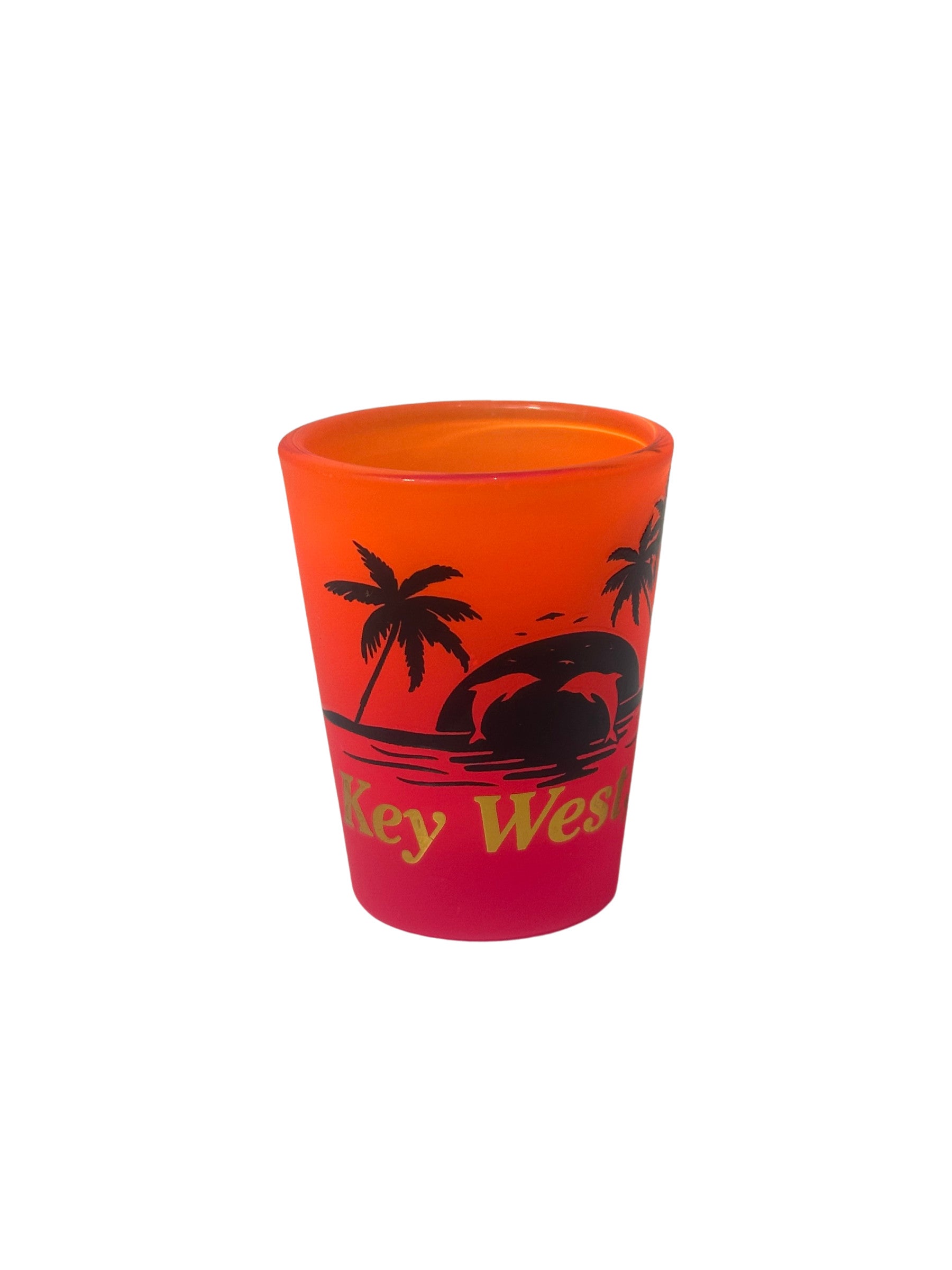 Dolphin Sunset Key West Shot Glass Orange/ Pink