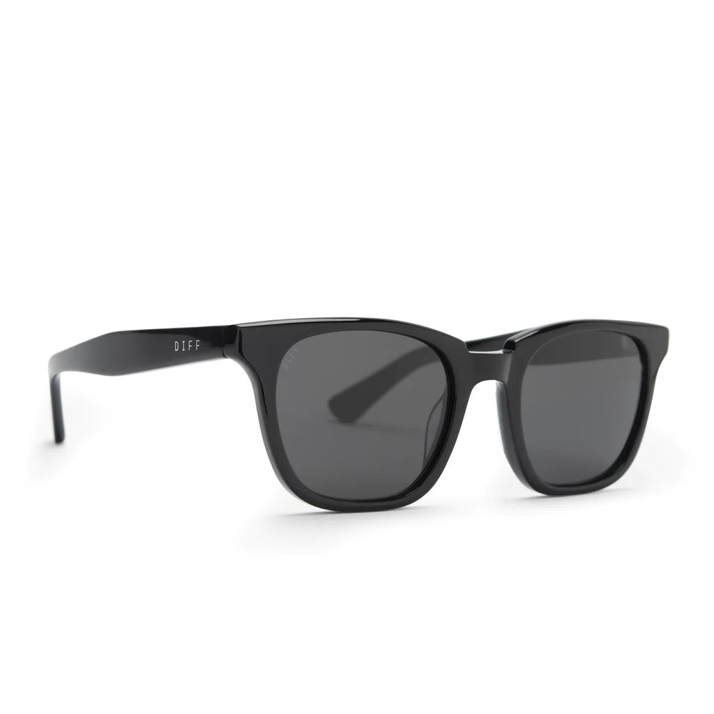 Diff Colton Black  Frame w/ Grey Lens Sunglasses Polarized
