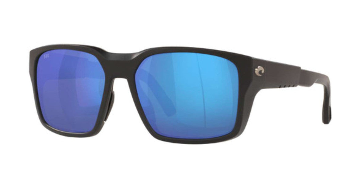Costa Tailwalker Sunglasses Matte Black Frame w/Blue Mirror Lens Polarized