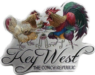 Jojo's Rooster Couple Large Magnet