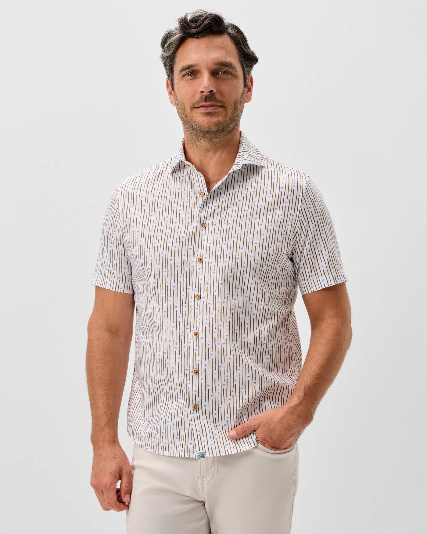 Johnnie-O Hangin' Out Pendola Button Down Shirt White