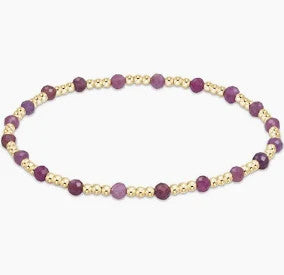 ENewton Gemstone Gold Sincerity Pattern 3mm Bead Bracelet WF'24