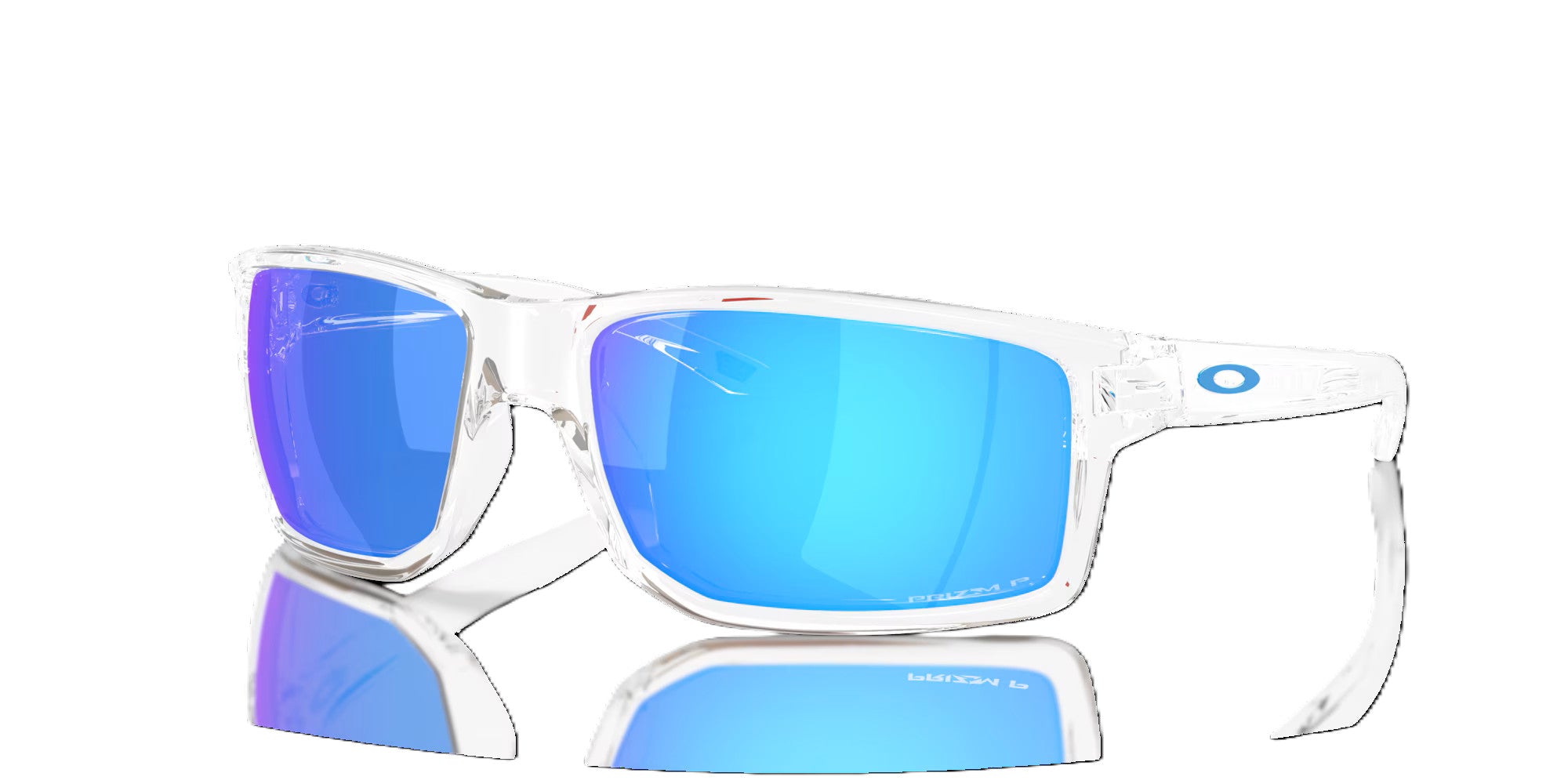 Oakley Gibston XL Clear Frame w/ Prizm Sapphire Lens Sunglasses Polarized