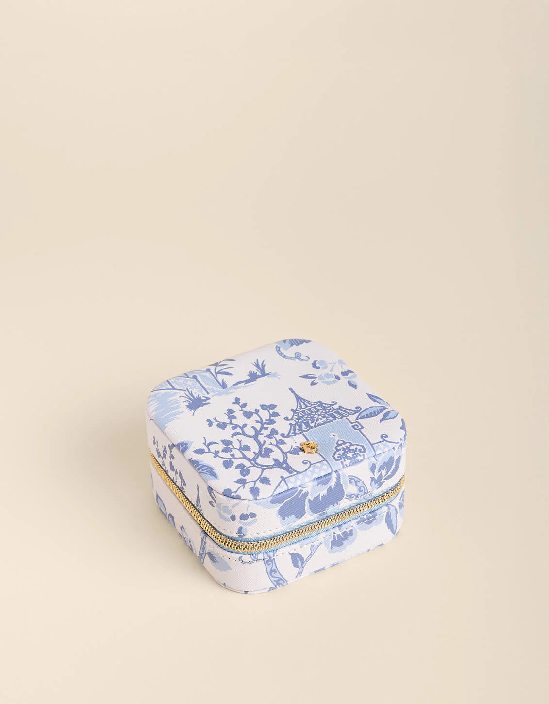 Spartina Jewelry Mirror Travel Case Garden Toile