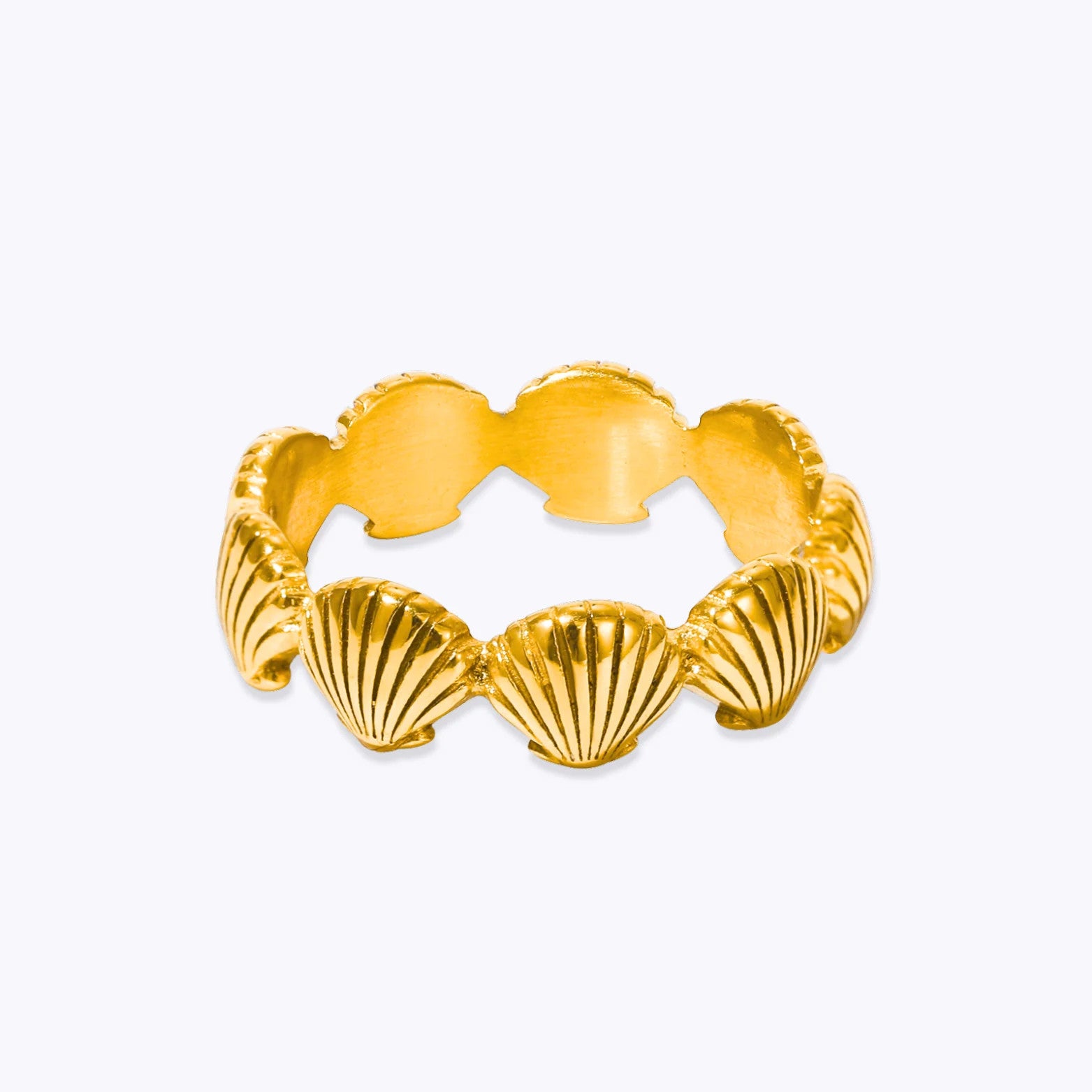 Mauka Gold Shell Ring Size 7