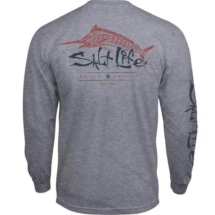Salt Life Etched Marlin Long Sleeve Pocket Tee