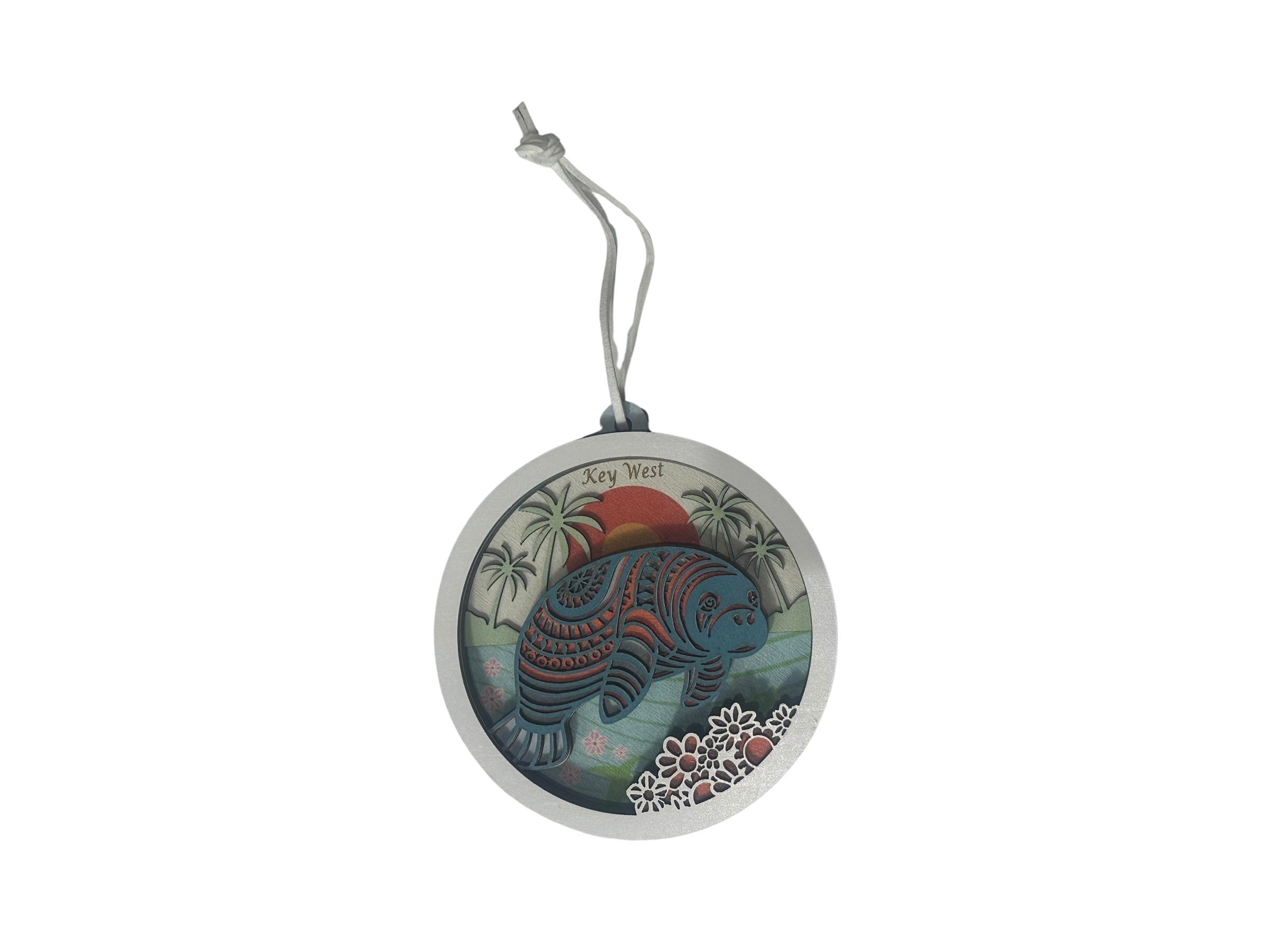 Manatee Beach Scene Key West Ornament