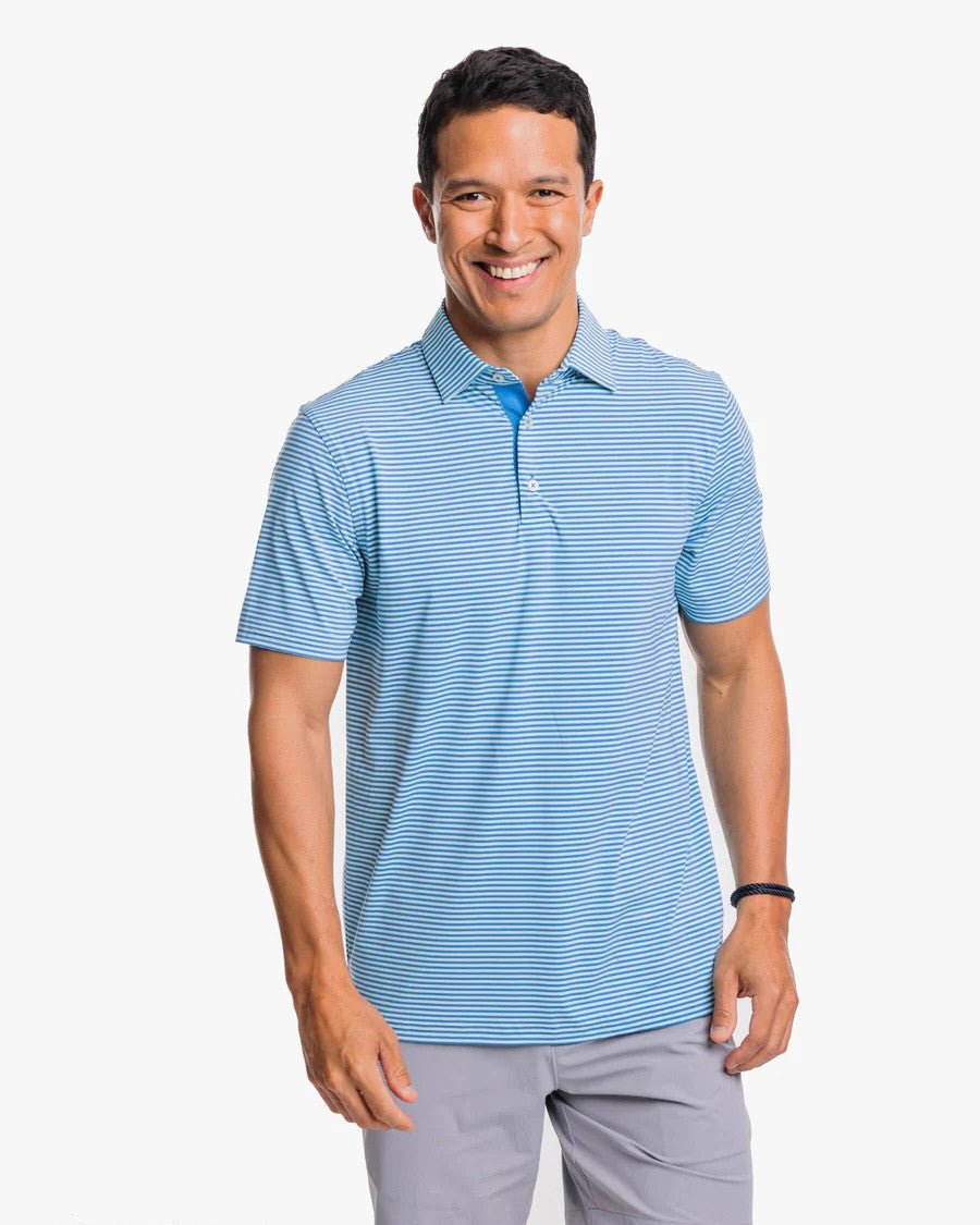 Southern Tide Brrreeze Shores Stripe Performance Polo