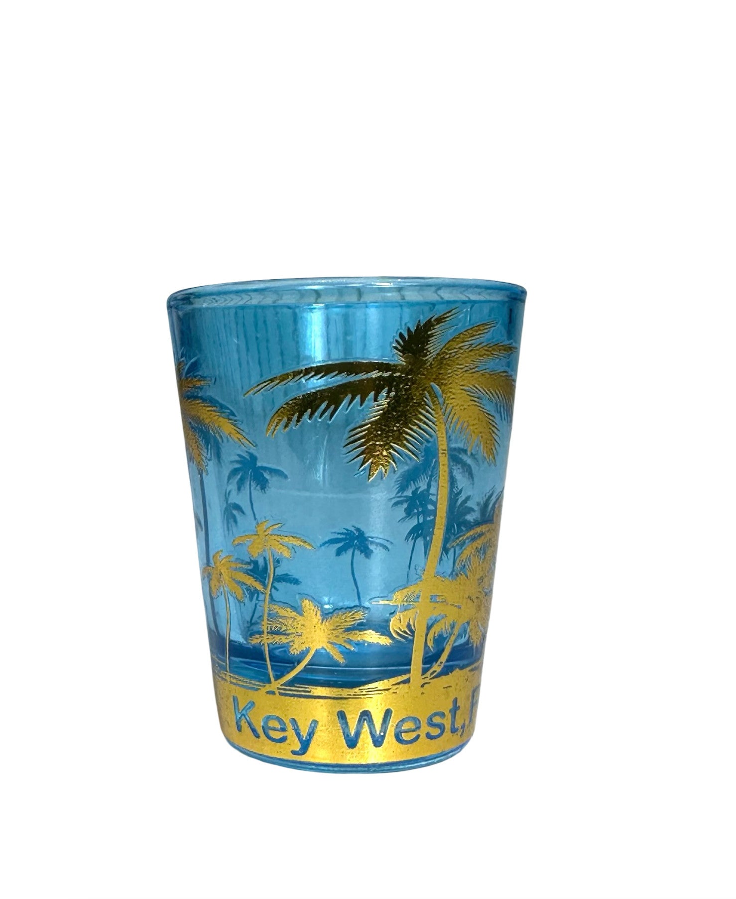 Golden Palm Beach Key West Shot Glass Blue