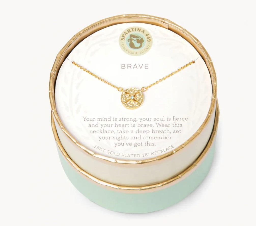 Spartina Just Be/Sea Urchin SLV Necklace 18" Gold
