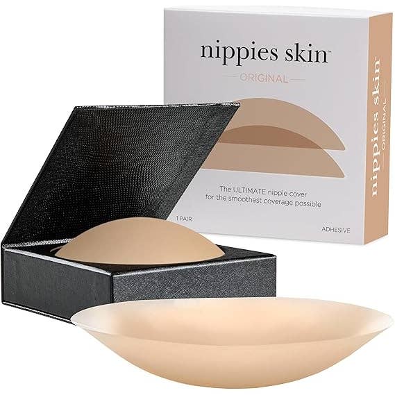 Nippies Skin Adhesive Nipple Covers Caramel with Lifting Tab Size 1