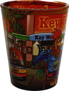 Drinking Rooster Sloppy Joe's  Full Wrap Shot Glass