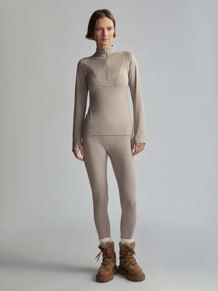 VARLEY Always Warm Base Layer Half Zip Taupe Marl
