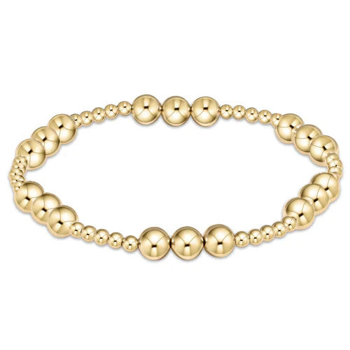 Enewton Classic Joy Pattern 6mm Bead Bracelet Gold