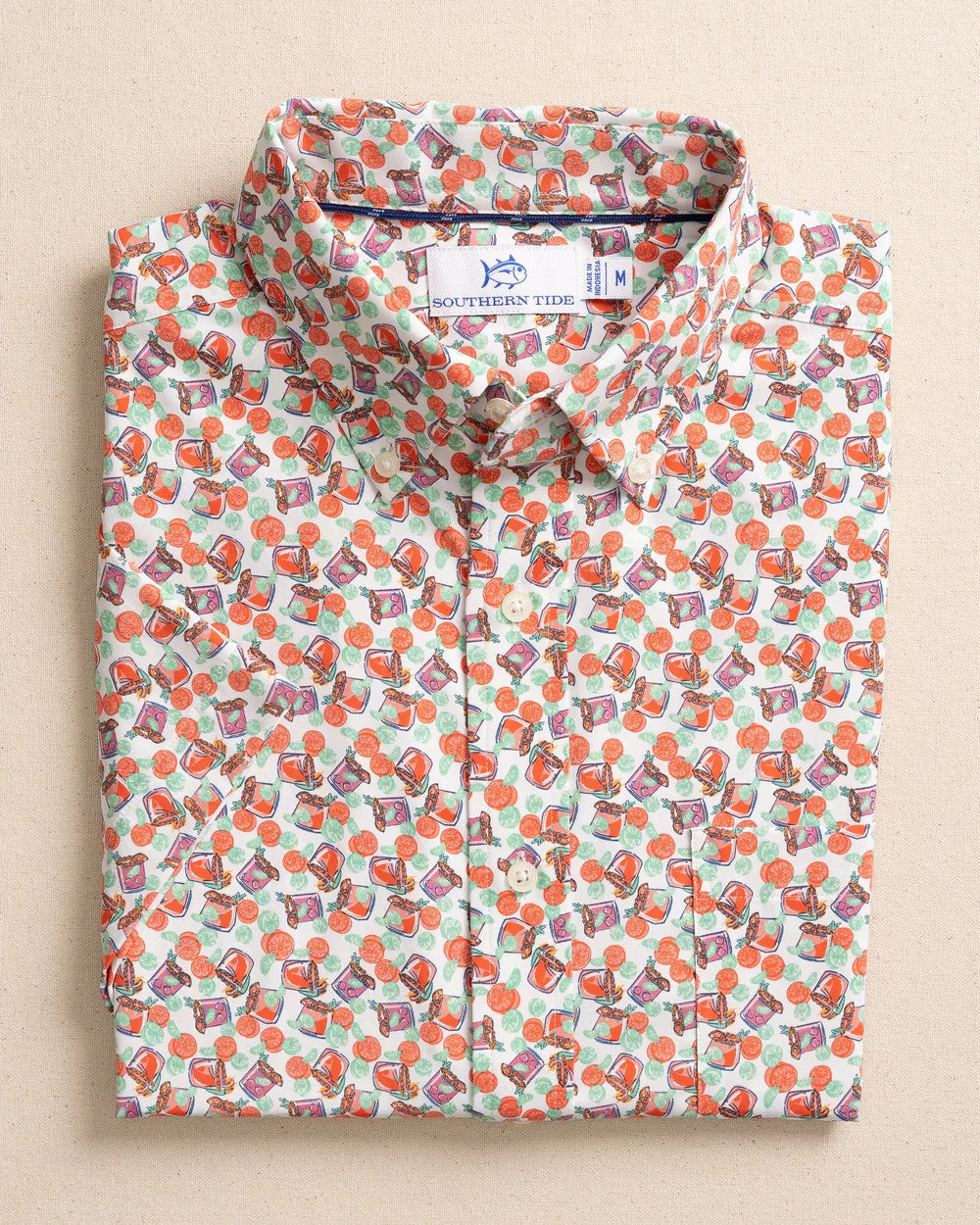 Southern Tide IC Paloma Paradise Sportshirt SS Classic White