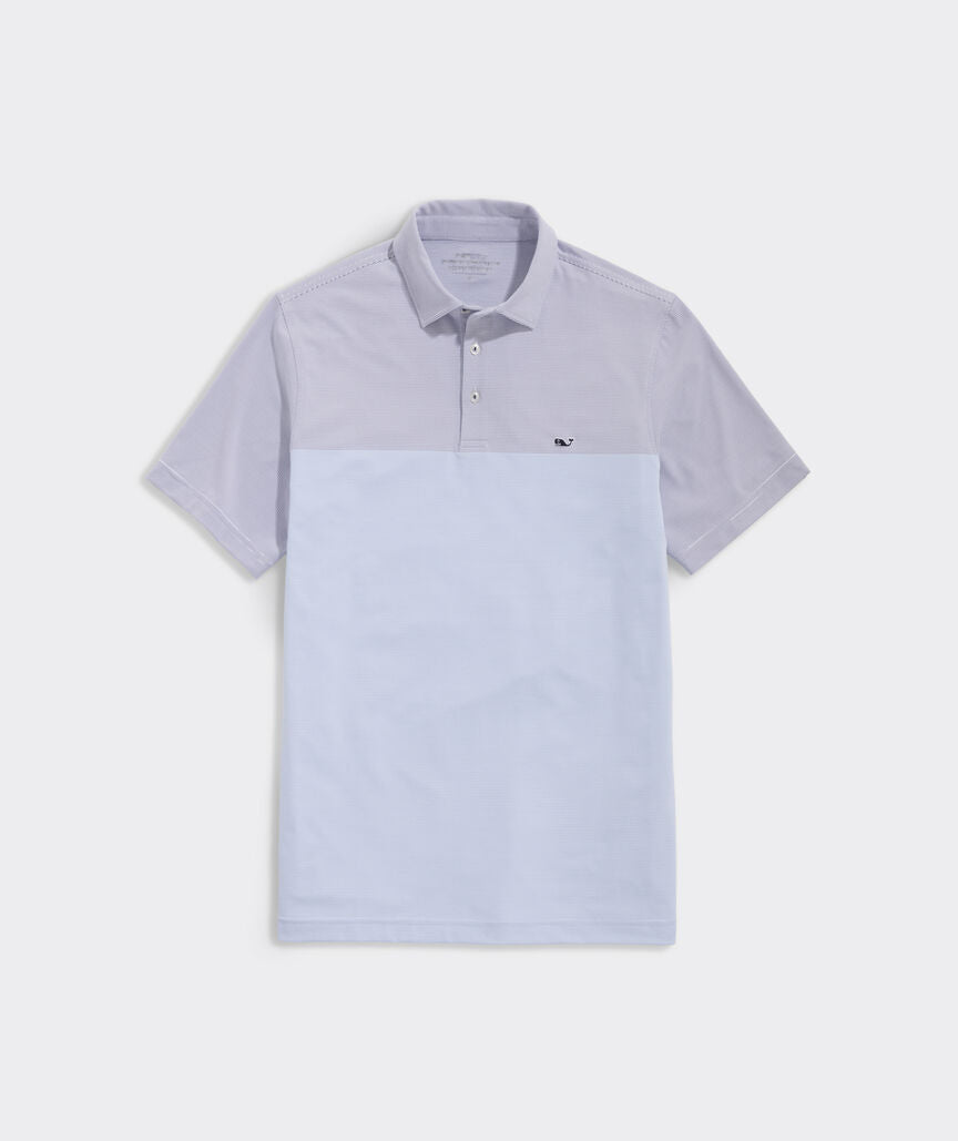 Vineyard Vines Sage Mountain Engineer Sankaty Polo White Cap/Ocean Breeze/Captains Blue