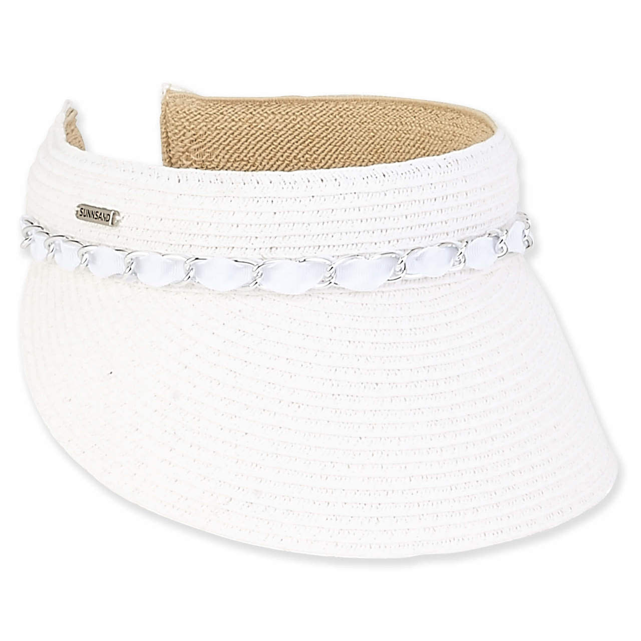 Sun 'N' Sand Janet Braided Chain Trim Visor