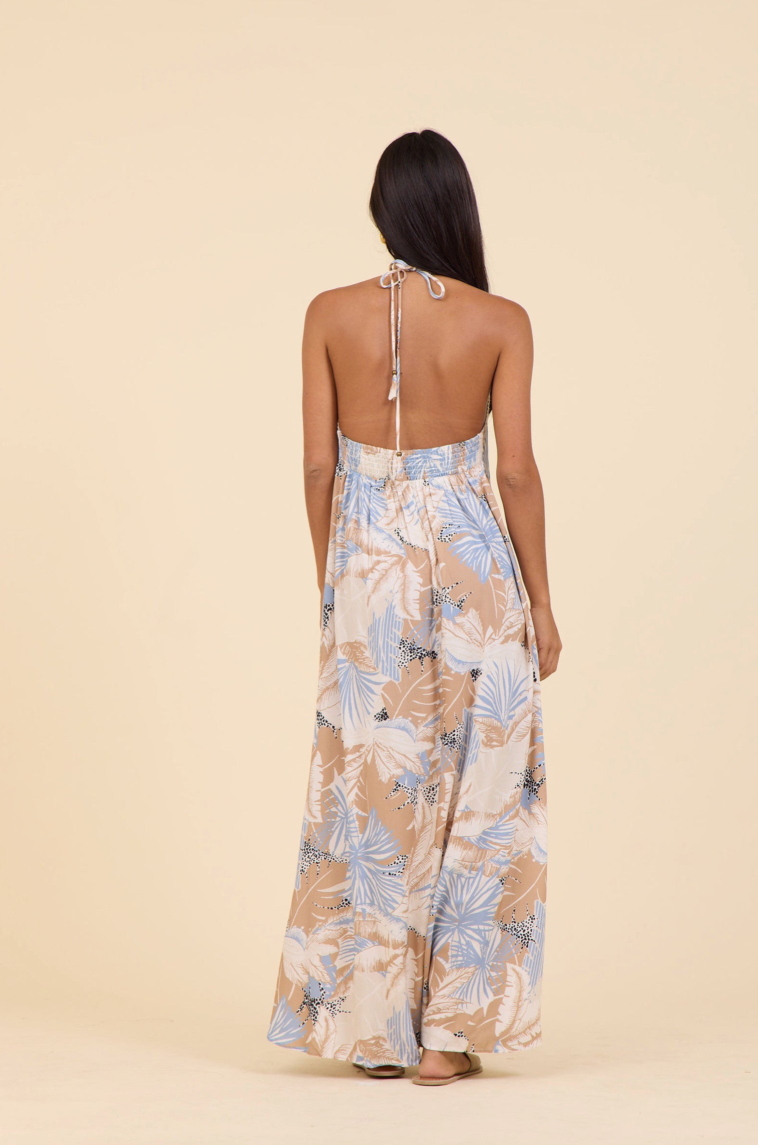 Surf Gypsy Palm Tree Haze Cover Up Maxi Dress